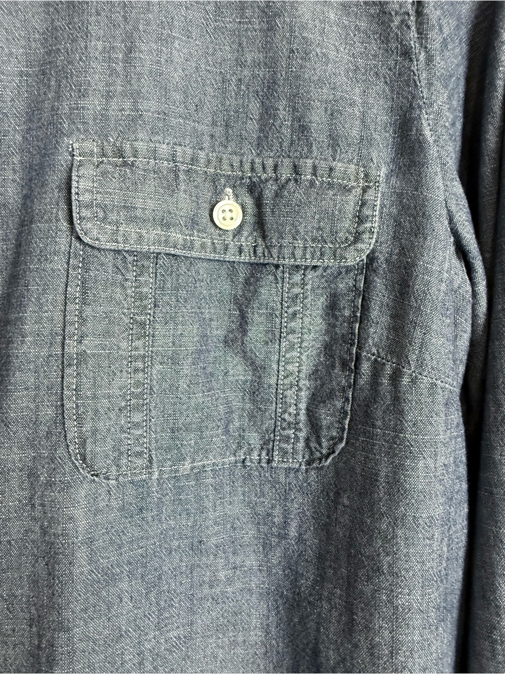 J. Crew Blue Chambray Button-Down Shirt - Picture 2 of 10